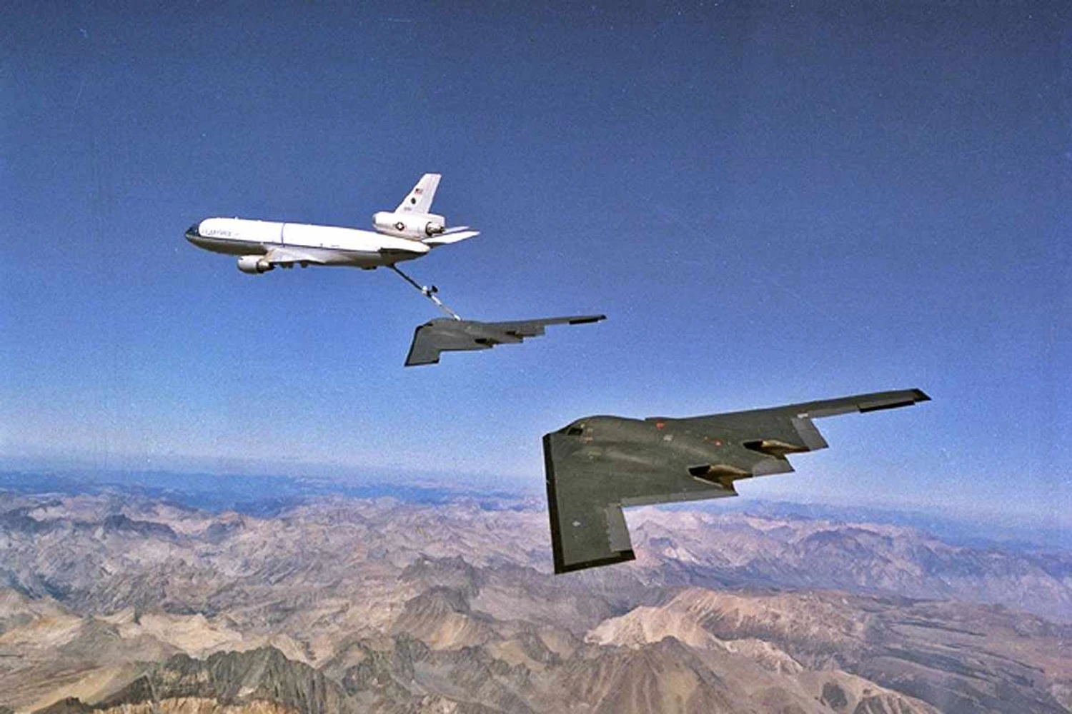 Two B-2 and a KC-10