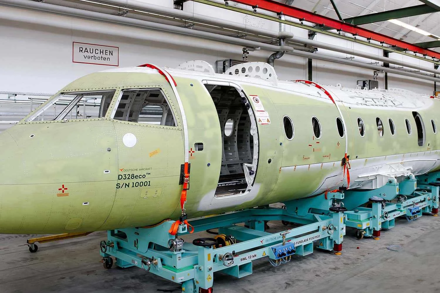 First D328eco turboprop begins to take shape