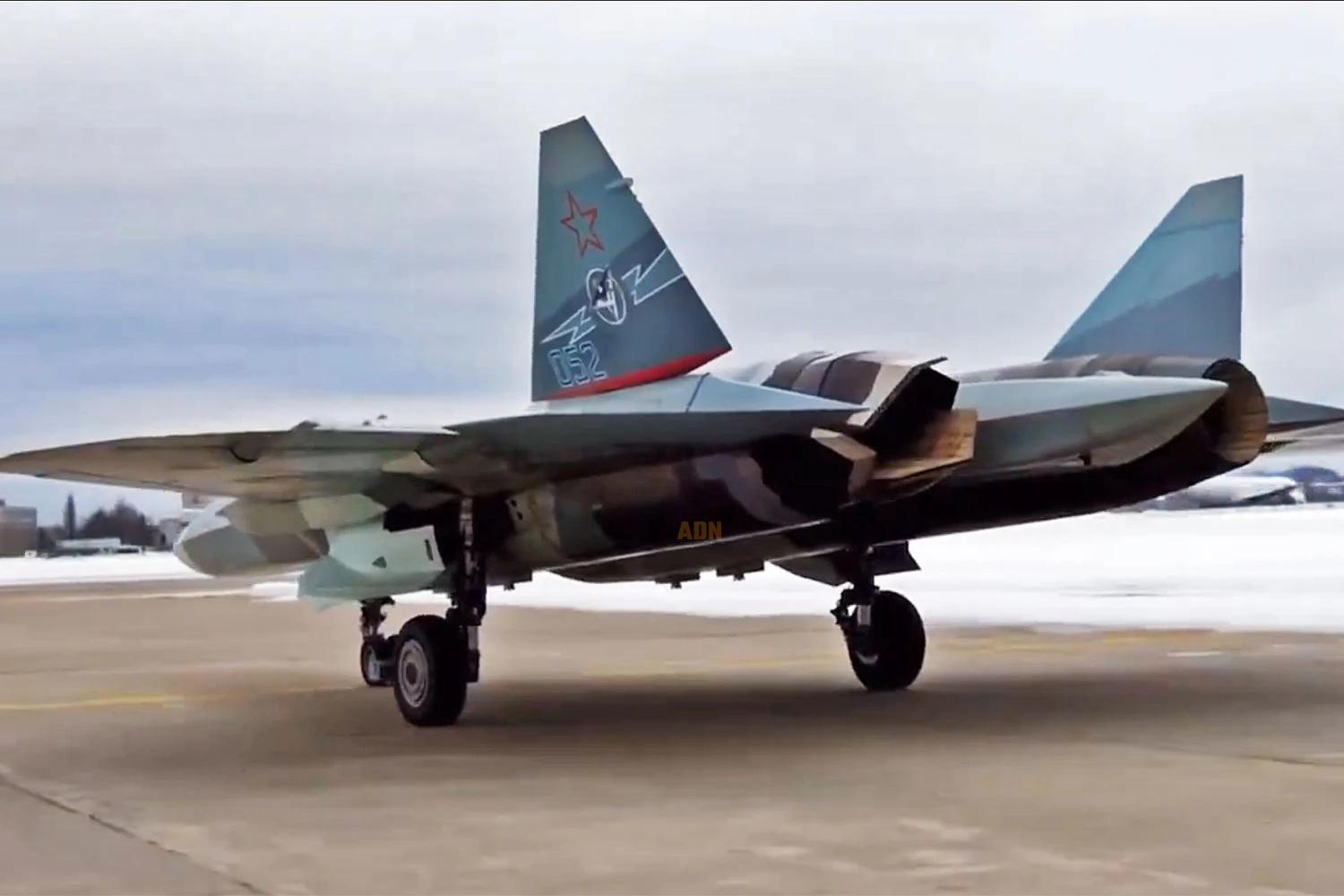 Su-57 with thrust vectoring nozzle (Social media/UAC)