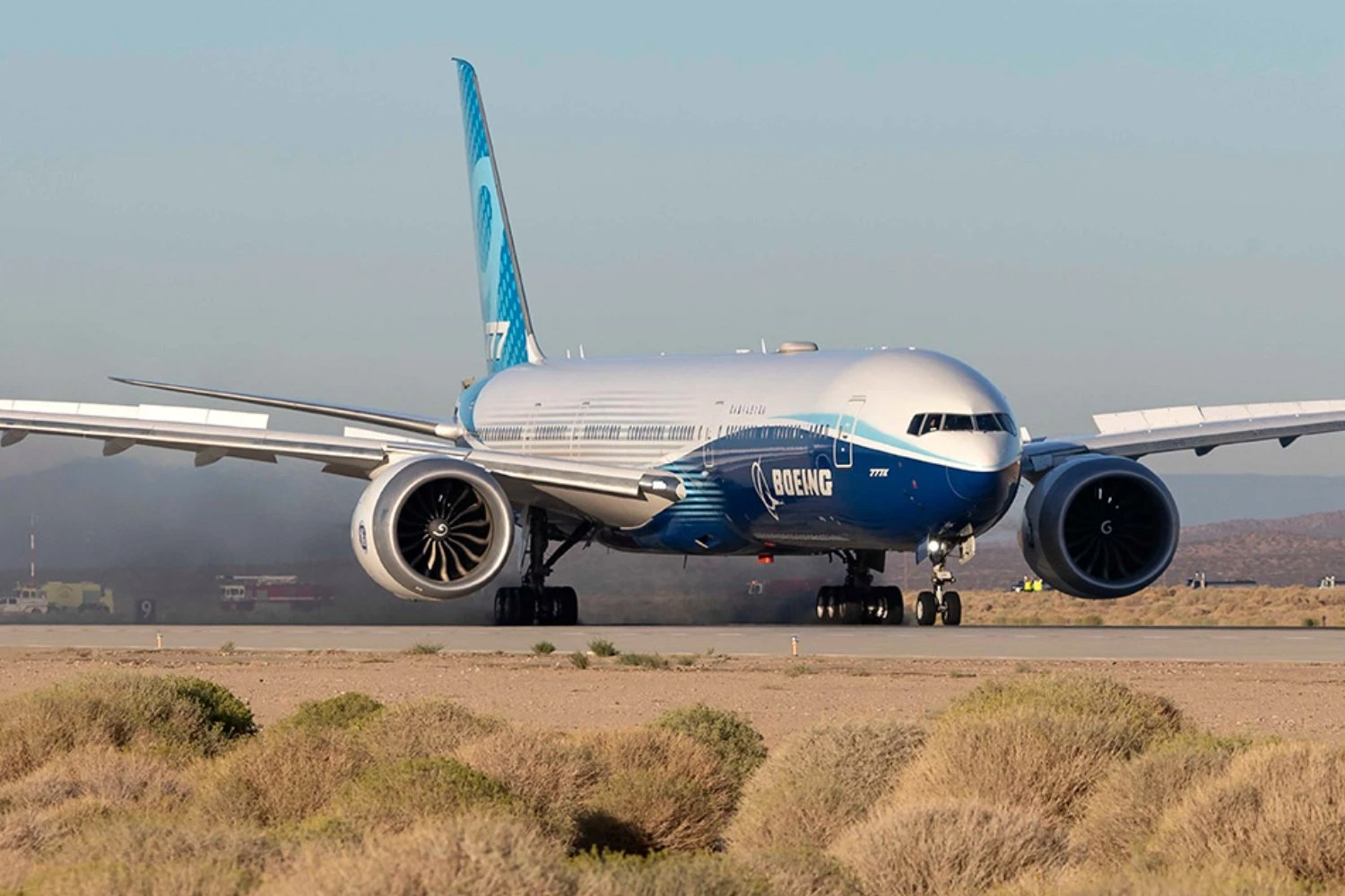 Boeing 777-9 completes maximum brake energy test at Edwards Air Force Base