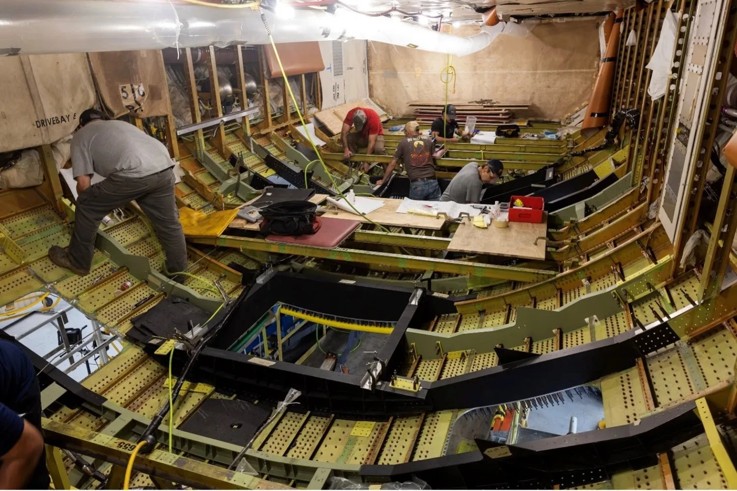 L3Harris installs viewports in the 777 aircraft cargo bay that will house advanced scientific instruments