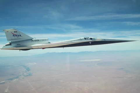 NASA’s X-59 flies with landing gear retracted for the first time