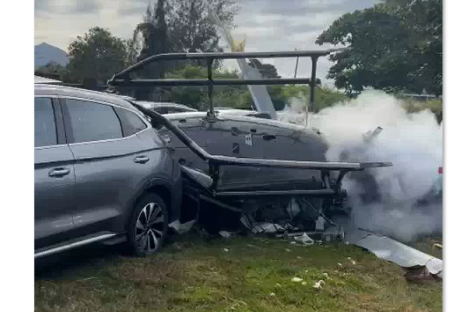 One of the helicopters that crashed in Brazil.(Social media)
