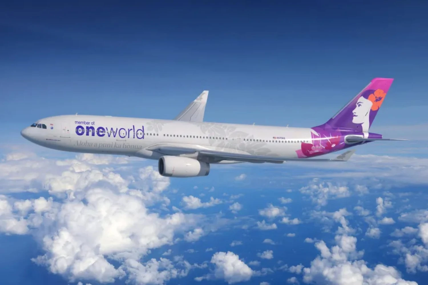 Hawaiian Airlines Airbus A330 with oneworld livery