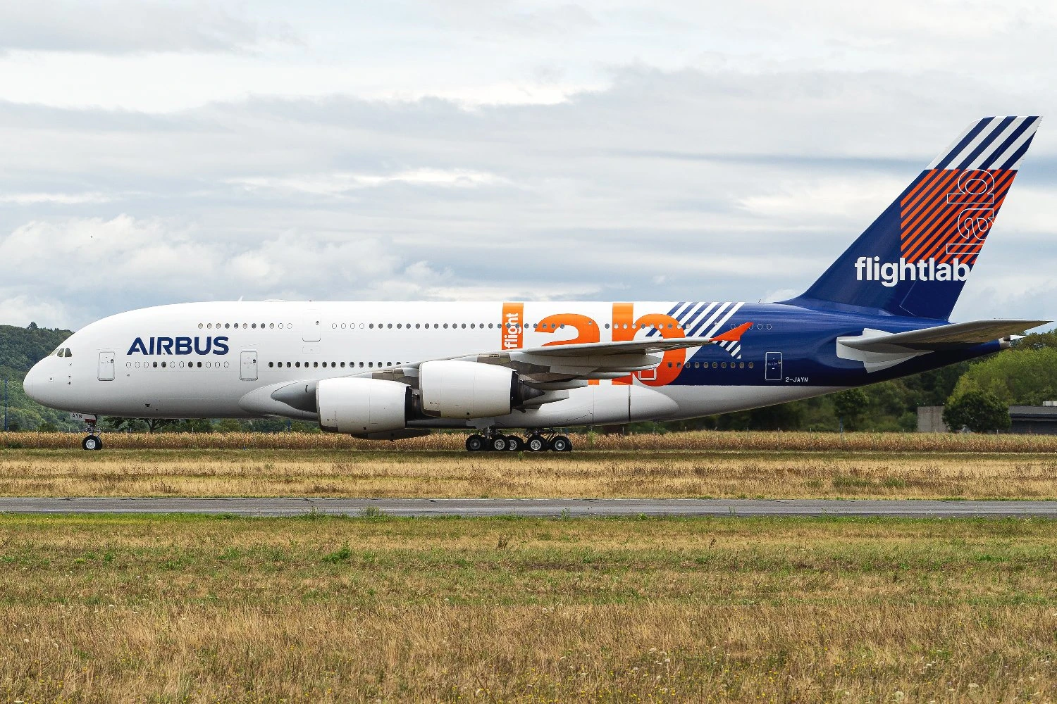 Airbus A380 - 2-JAYN with FlightLab livery from Airbus | HUGO LUC