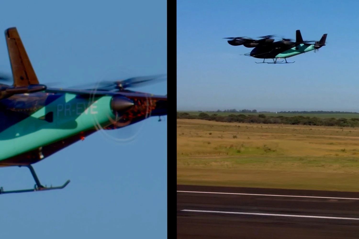 Eve eVTOL pusher propeller driven
