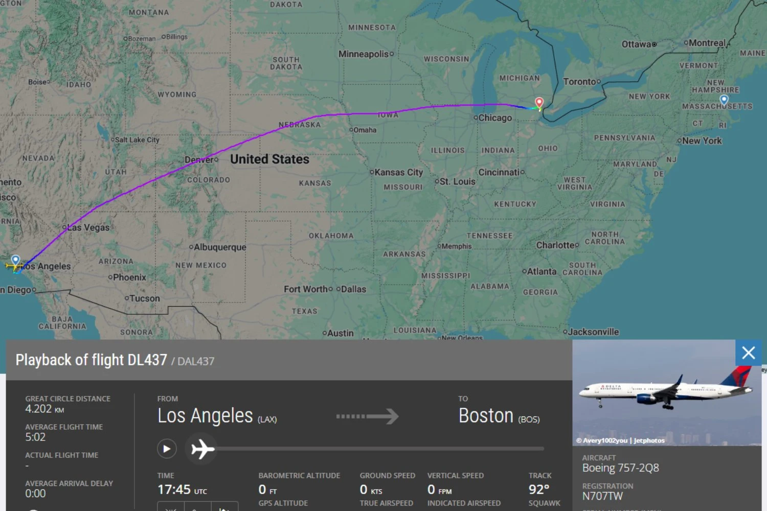 Flight DL437, bound for Boston, diverted to Detroit after the captain fell ill