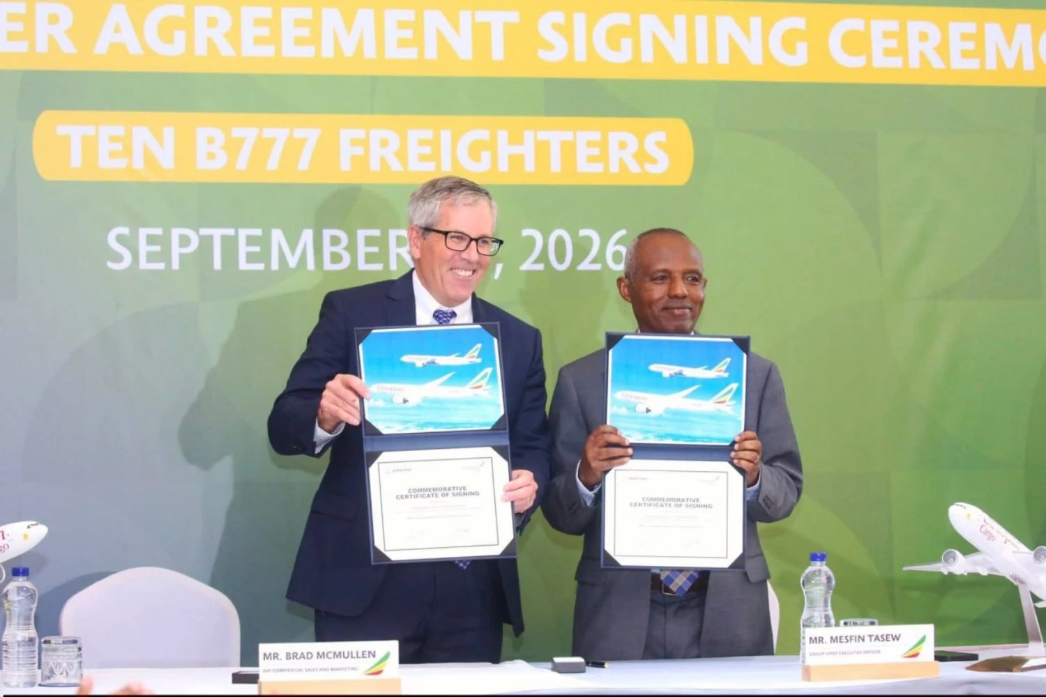 Boeing and Ethiopian signing ceremony