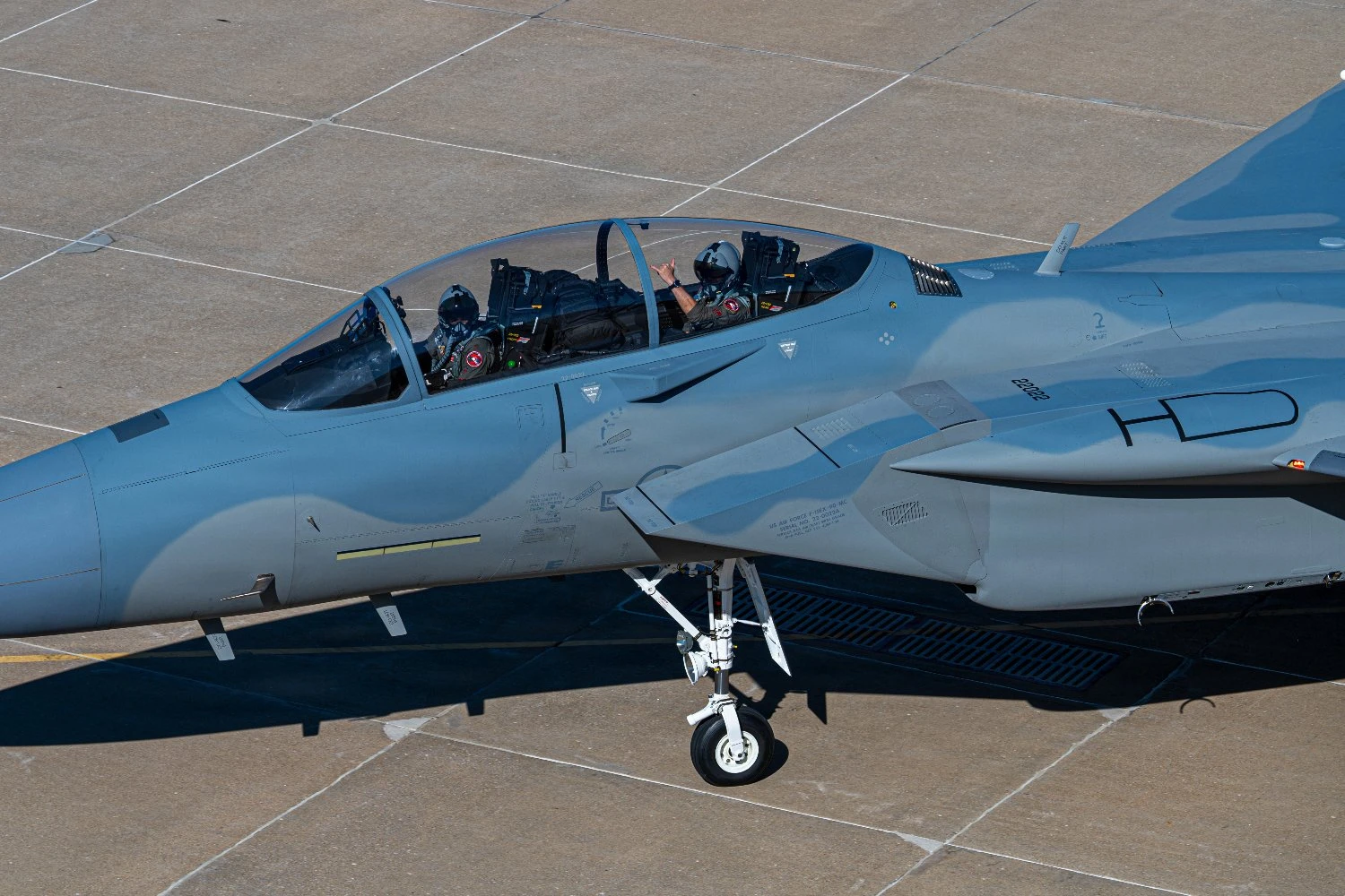 First F-15EX to be based in Japan takes off for Kadena Air Base