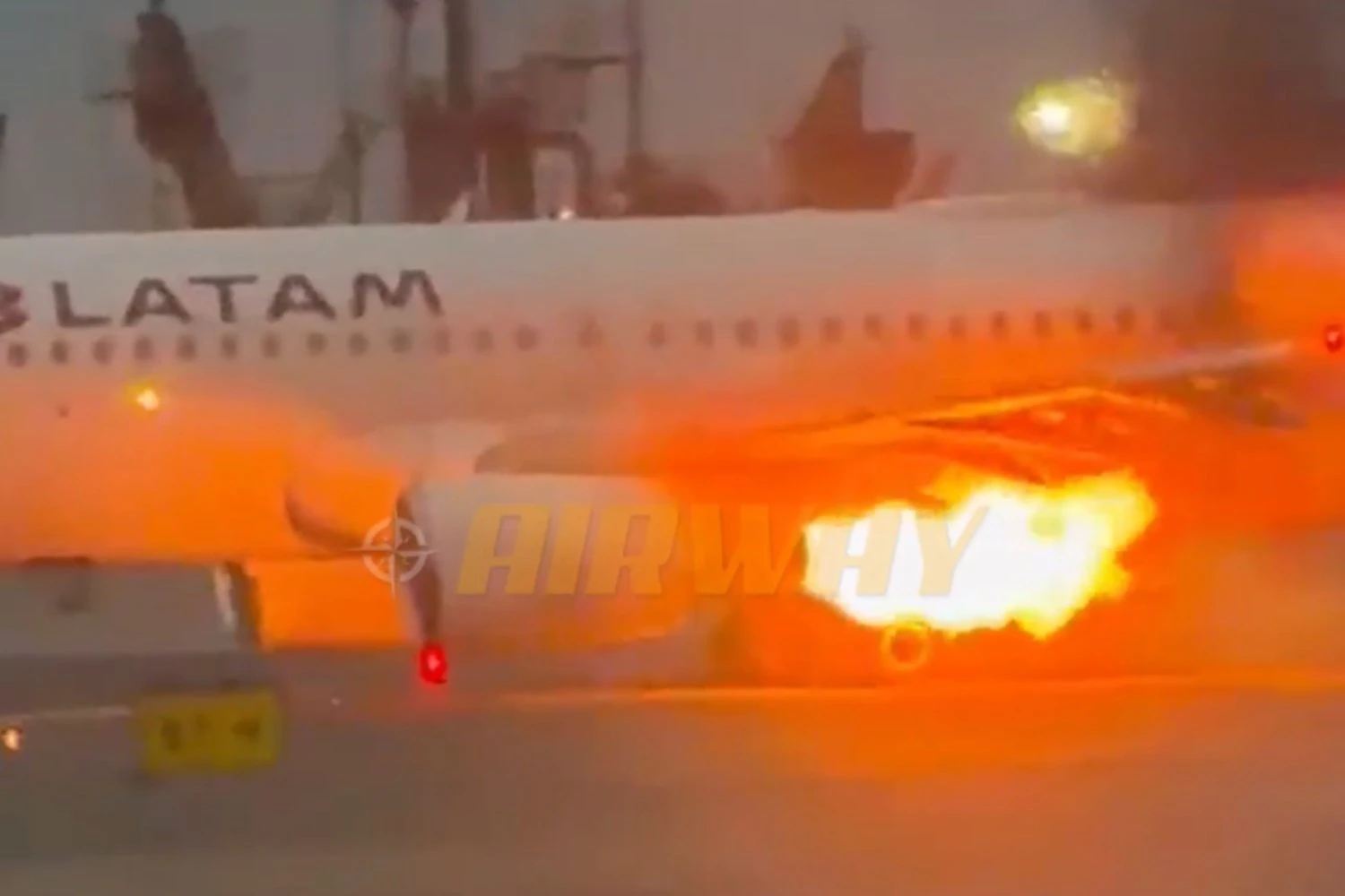 Airbus A320 da LATAM teve incêndio no motor esquerdo em Lima, no Peru