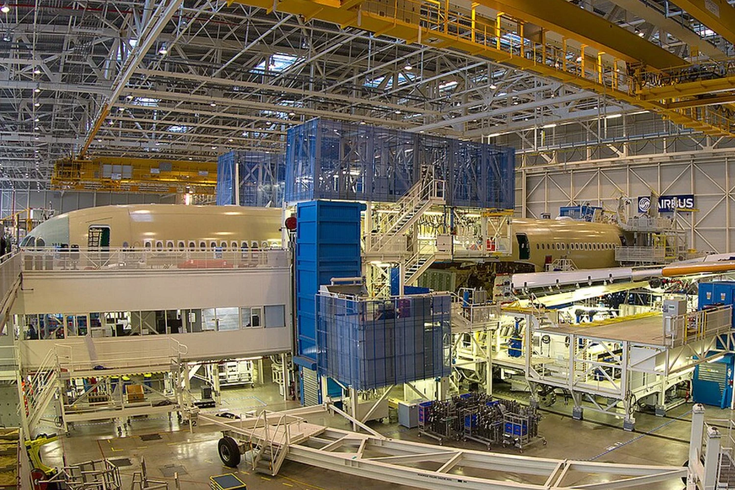 Airbus A350-900 on the assembly line in Toulouse