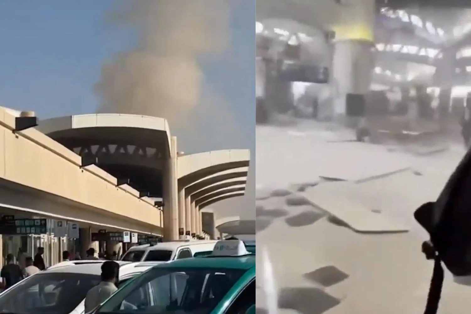 Alleged footage of the airport attack circulating on social media