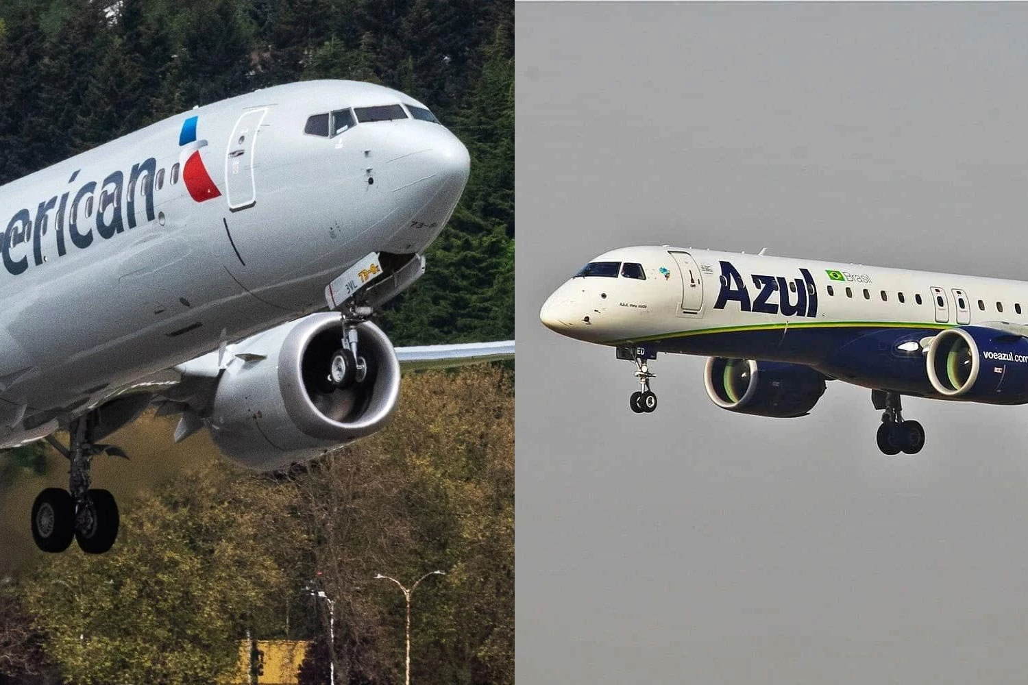 American Airlines and Azul aircraft | AA AND AZUL