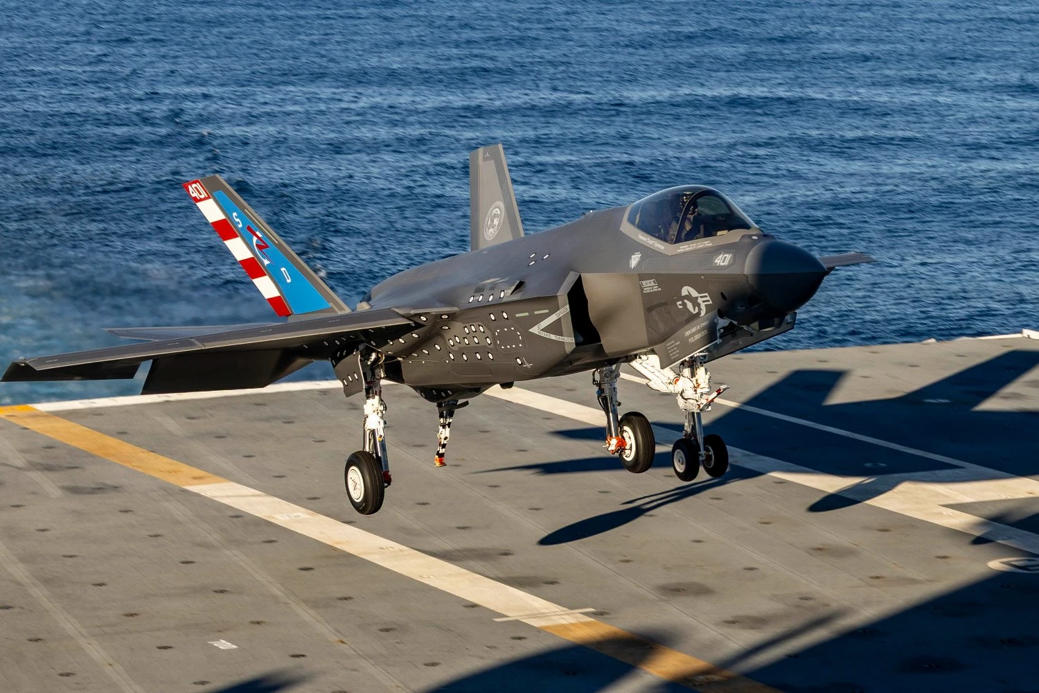 F-35C lands on USS John F. Kennedy | US NAVY
