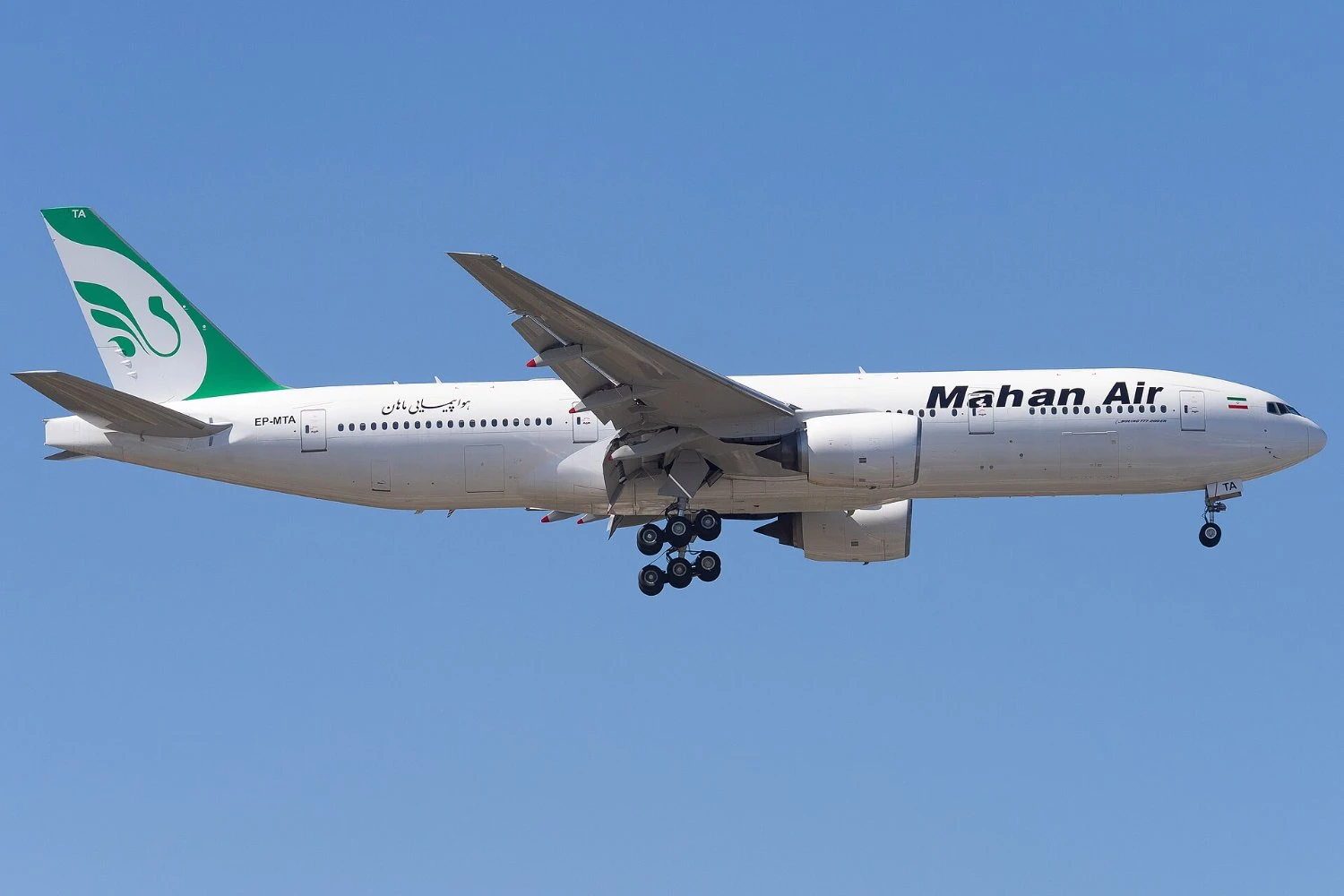 Mahan Air Boeing 777-200ER EP-MTA, former 9V-SRG | N509FZ