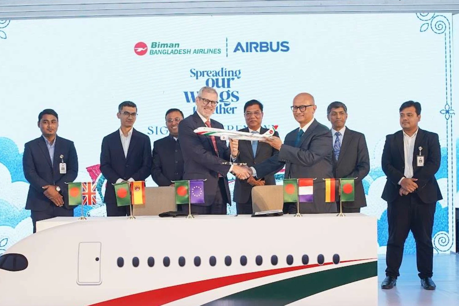 Signing ceremony between Biman Bangladesh and Airbus