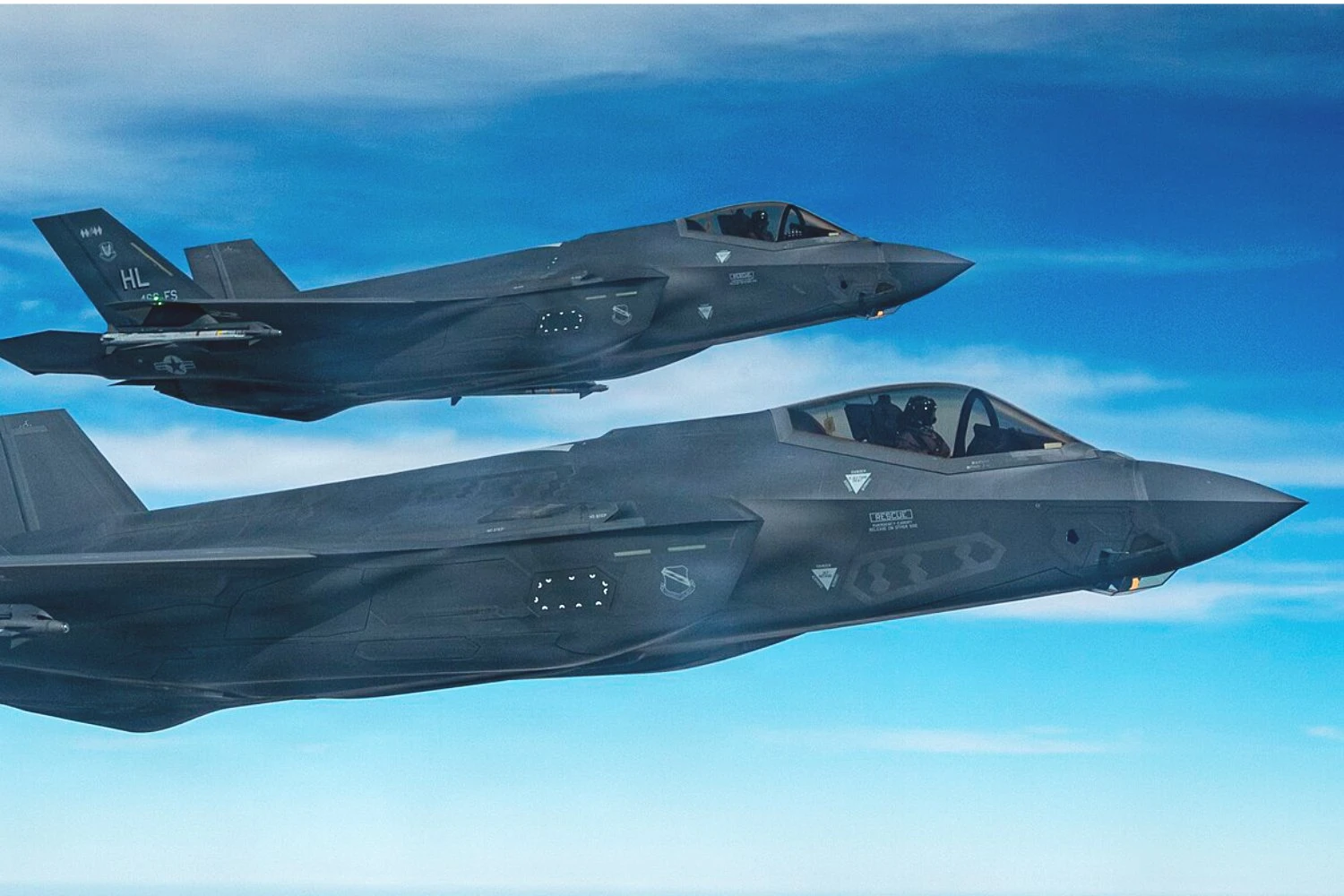 U.S. Air Force F-35 Lightning II aircraft fly in formation | USAF