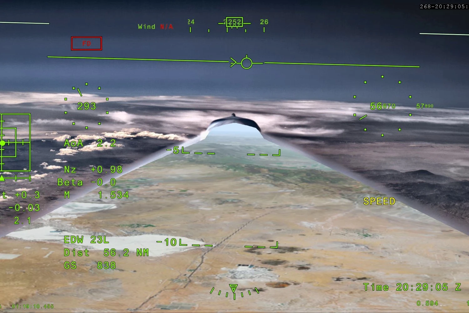 X-59 reaches Mach 1.534