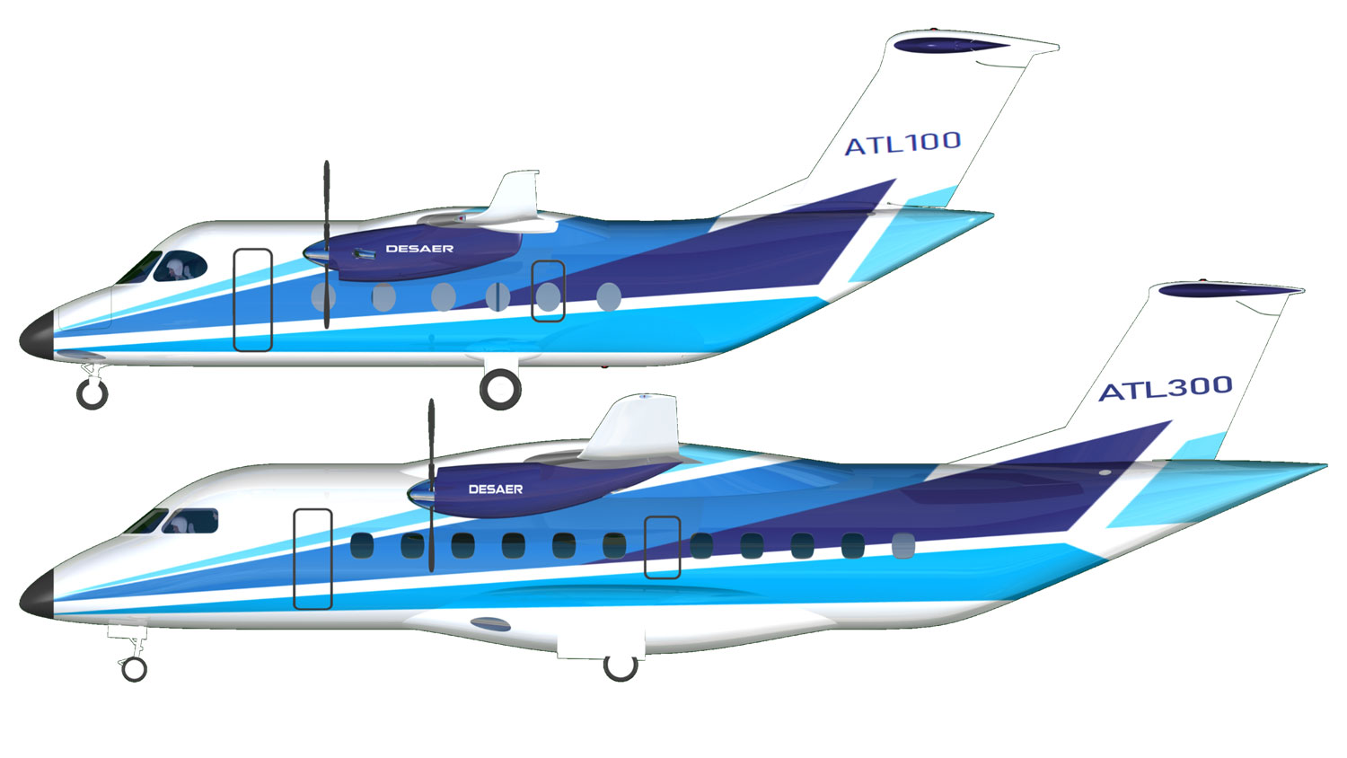 The ATL-300 and the smaller ATL-100 (Desaer) .