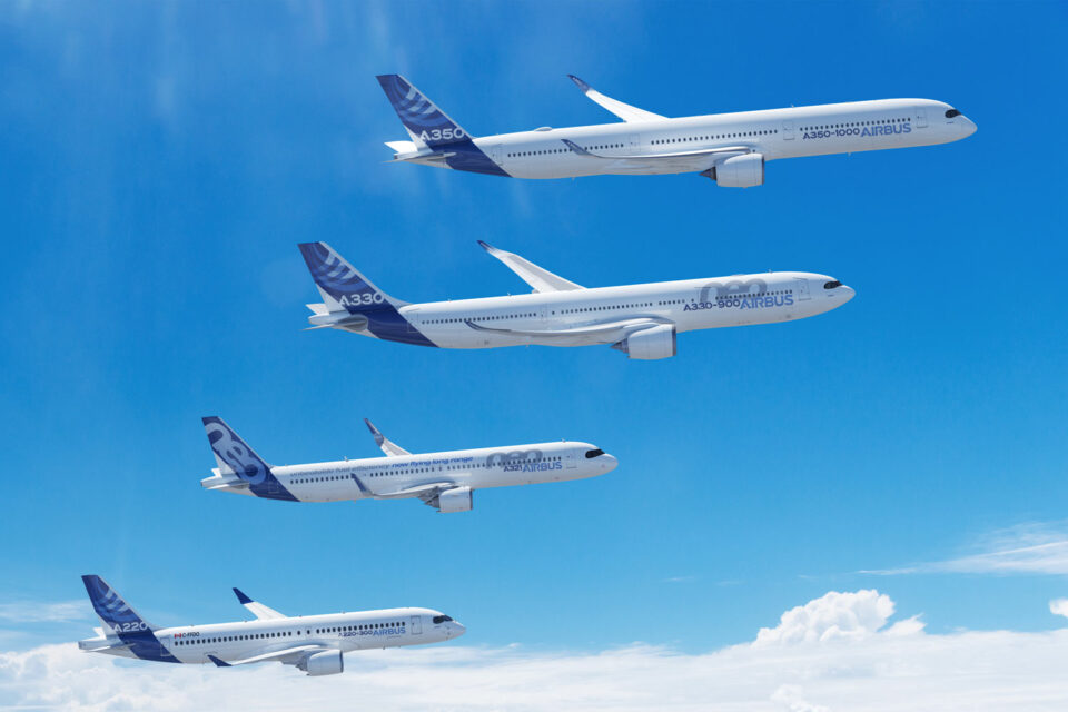 Airbus commercial aircraft family