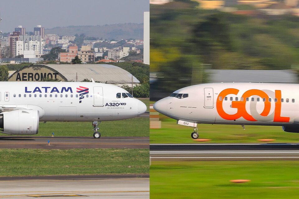 LATAM and Gol aircraft