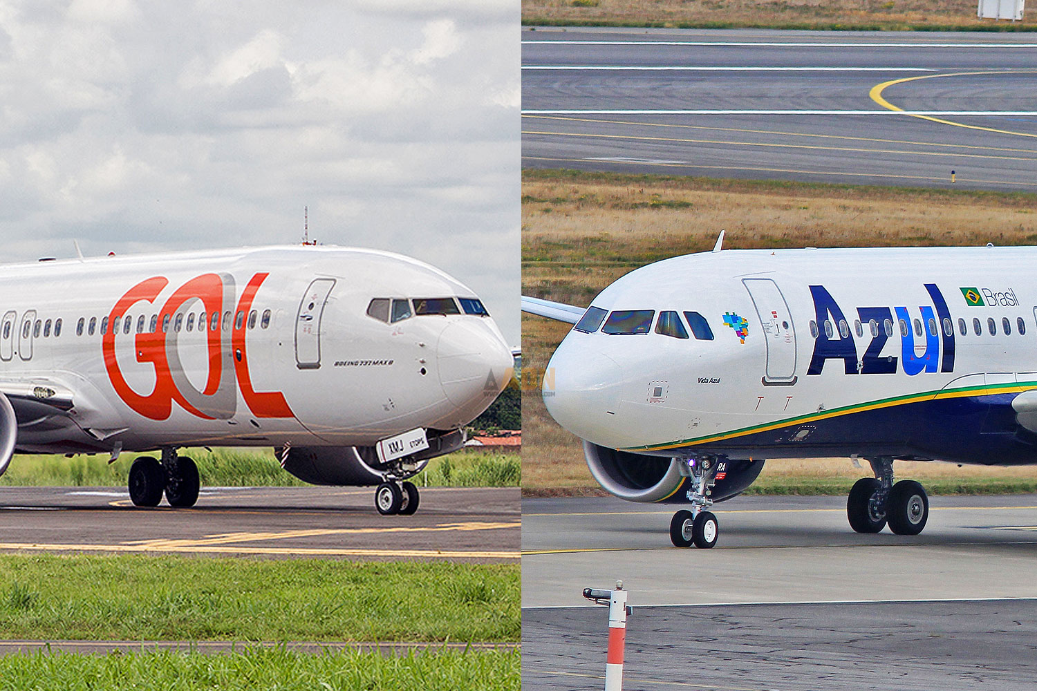 Gol and Azul aircraft