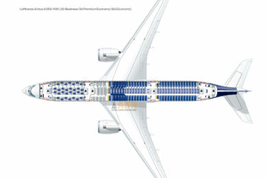 Lufthansa Airbus A350-900 seat map